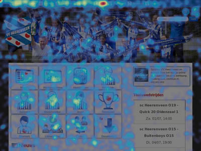 Muisbewegingen vastleggen op website met heatmap