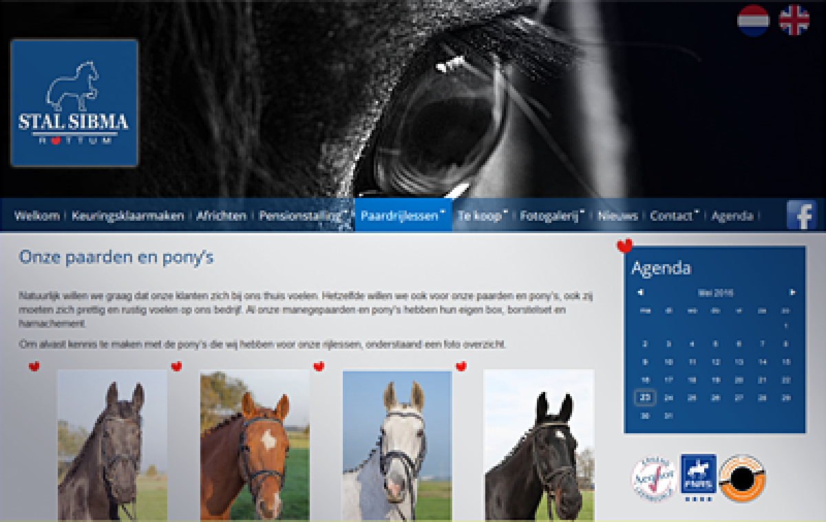 Nieuwe website: trainingstal Sibma Rottum