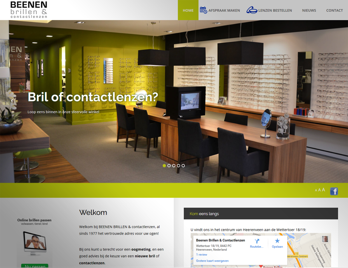Nieuwe website: BEENEN BRILLEN
