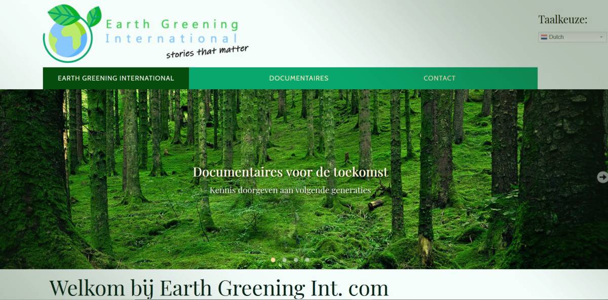 Nieuwe website Earth Greening International